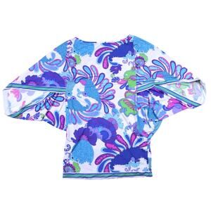 Trina Turk Caprice top swim coverup tunic rainbow psychedelic retro 60s 70s sz S